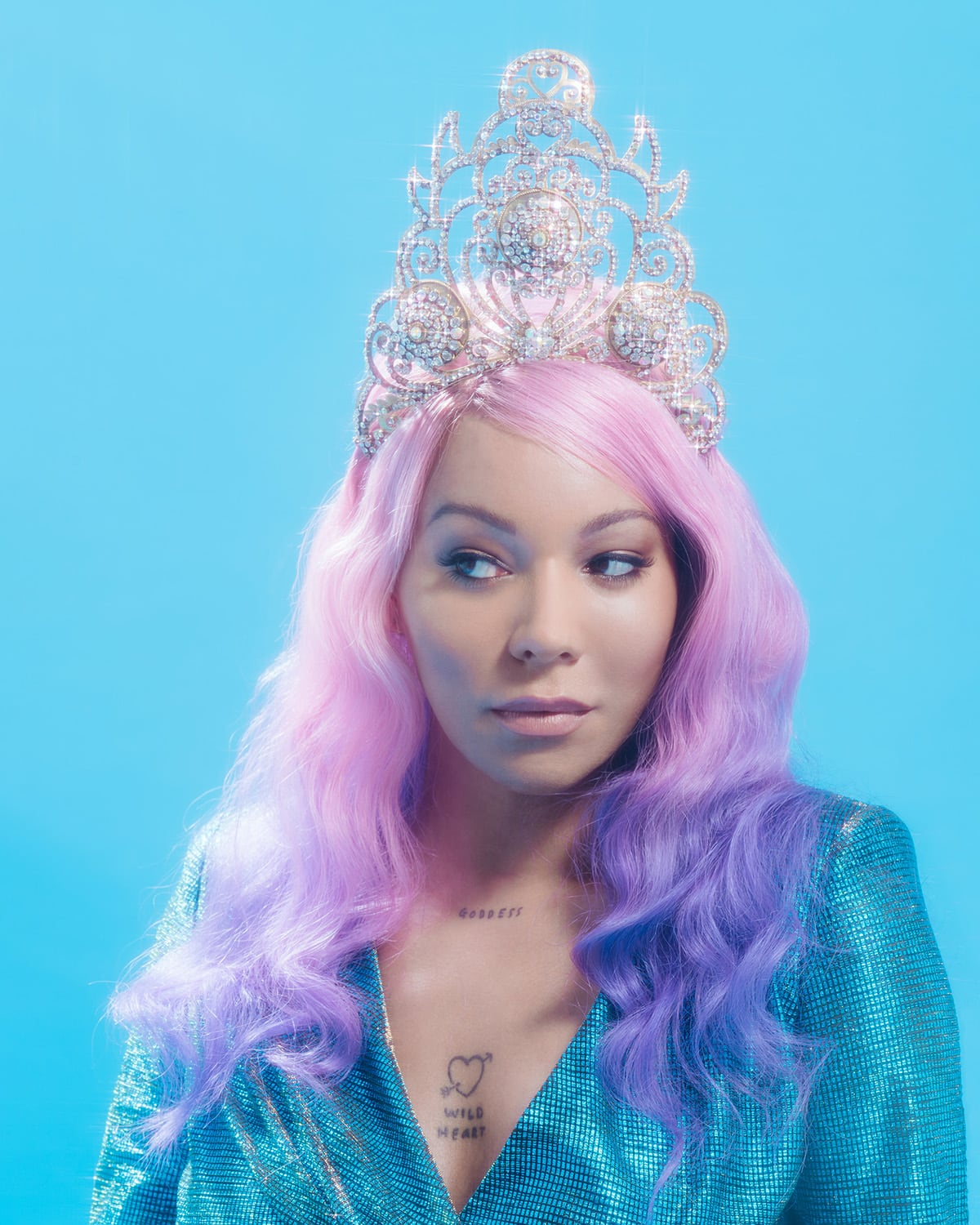 Soft vintage portrait photography of trans activist Munroe Bergdorf by London portrait photographer Ira Giorgetti